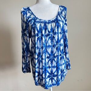 Michael Michael Kors Blue Floral Blouse – Size S